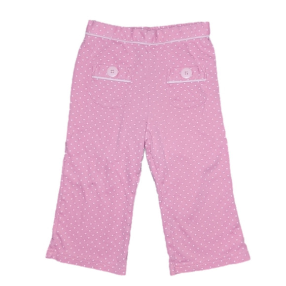 Carter's Other - CARTERS Pink and White Polka-Dot Pants with Front Pockets with Button Accents